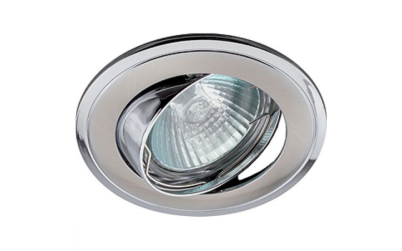 KL22 А SN/CH Светильник ЭРА литой пов. «двойной контур» MR16,12V/220V, 50W сатин никель/хром (5/100