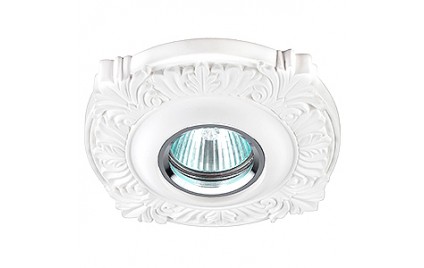 DK G10 Светильник ЭРА декор гипс под покраску MR16,12V/220V, 50W, квадратный ,белый (24/288)