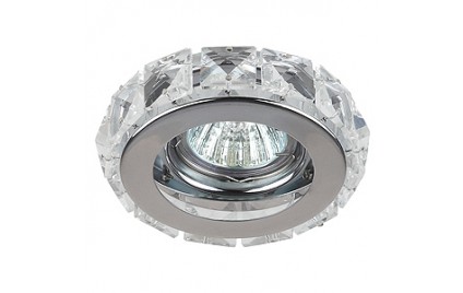 DK65 CH/WH Светильник ЭРА декор «окантовка кристалл» G9,220V, 40W, хром/прозрачный (3/30)
