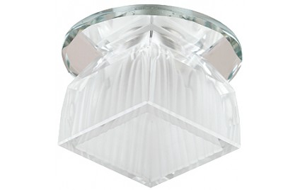 DK48 SL/WH Светильник ЭРА декор «лотос» G9,220V, 40W, зеркальный/белый (45/1080)