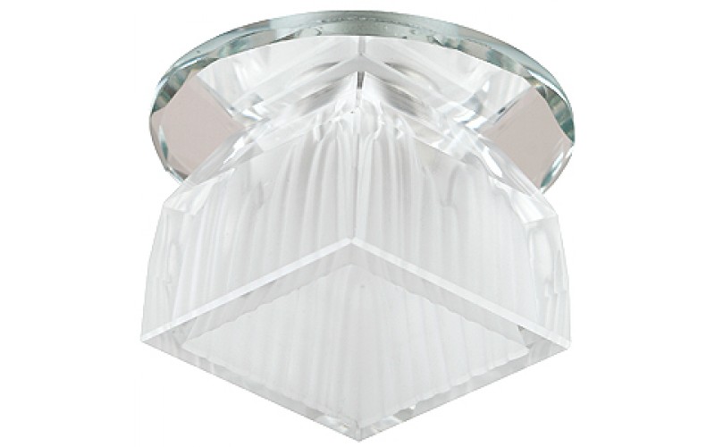 DK48 SL/WH Светильник ЭРА декор «лотос» G9,220V, 40W, зеркальный/белый (45/1080)
