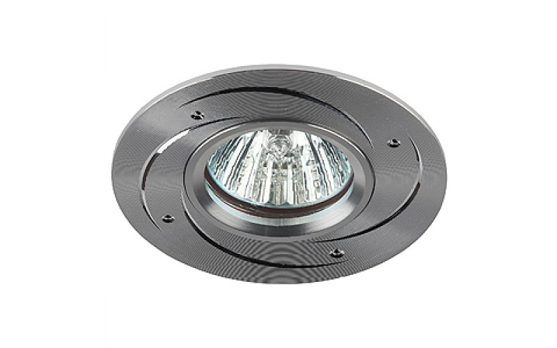 KL43 SL Светильник ЭРА литой «алюминевый » MR16,12V/220V, 50W серебро (5/100/2000)