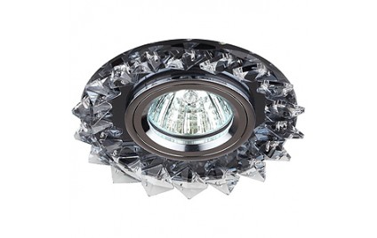 DK44 BK/WH/CH Светильник ЭРА декор «острые кристаллы» MR16,12V/220V, 50W, черный/прозрачный/хром (50 DK44 BK/WH/CH Светильник ЭРА декор «острые кристаллы» MR16,12V/220V, 50W, черный/прозрачный/хром (50
