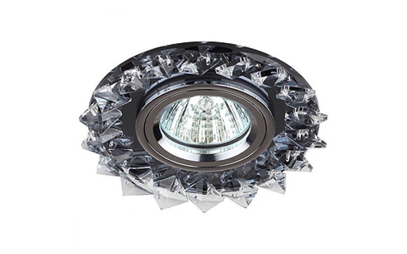 DK44 BK/WH/CH Светильник ЭРА декор «острые кристаллы» MR16,12V/220V, 50W, черный/прозрачный/хром (50