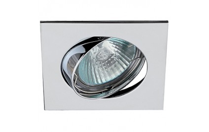 KL2A CH Светильник ЭРА литой квадрат пов. MR16,12V/220V, 50W 50W хром (100/1400)
