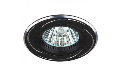 KL34 AL/BK Светильник ЭРА алюминиевый MR16,12V/220V, 50W черный/хром (10/50/2400)