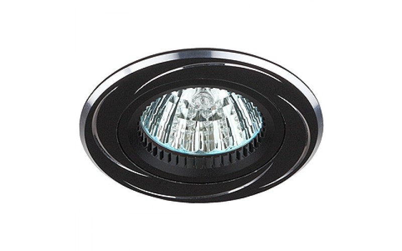 KL34 AL/BK Светильник ЭРА алюминиевый MR16,12V/220V, 50W черный/хром (10/50/2400)