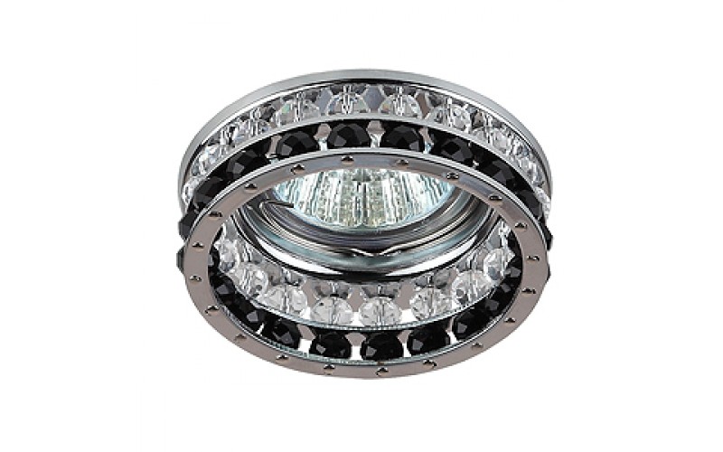 DK67 CH/WH/BK Светильник ЭРА декор «с двойной стенкой» MR16,12V/220V, 50W, GU5,3 хром/прозрачный/чё