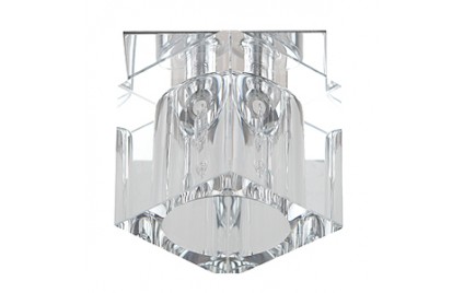 DK24 CH/WH Светильник ЭРА декор хрусталь« куб малый» G9,220V, 40W, хром/прозрачный (45/900)