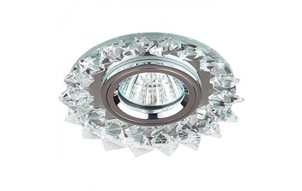 DK44 SL/WH/CH Светильник ЭРА декор «острые кристаллы» MR16,12V/220V, 50W, зеркальный/прозрачный/хром DK44 SL/WH/CH Светильник ЭРА декор «острые кристаллы» MR16,12V/220V, 50W, зеркальный/прозрачный/хром