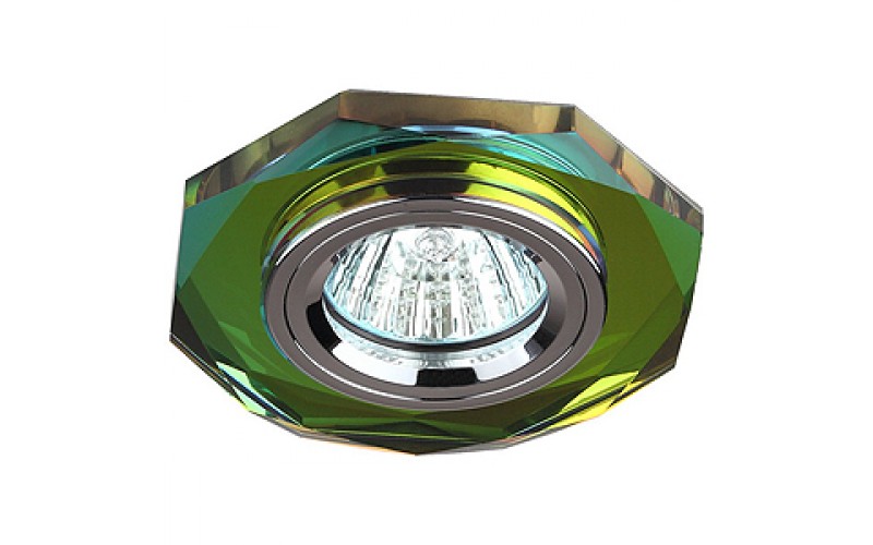DK5 СH/MIX Светильник ЭРА декор стекло многогранник MR16,12V/220V, 50W, GU5,3 мультиколор/хром (50/1