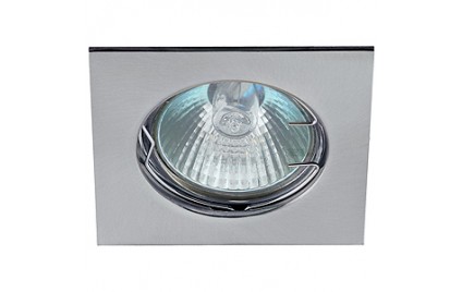 KL2 CH Светильник ЭРА литой квадрат MR16,12V/220V, 50W хром (10/100/1400)