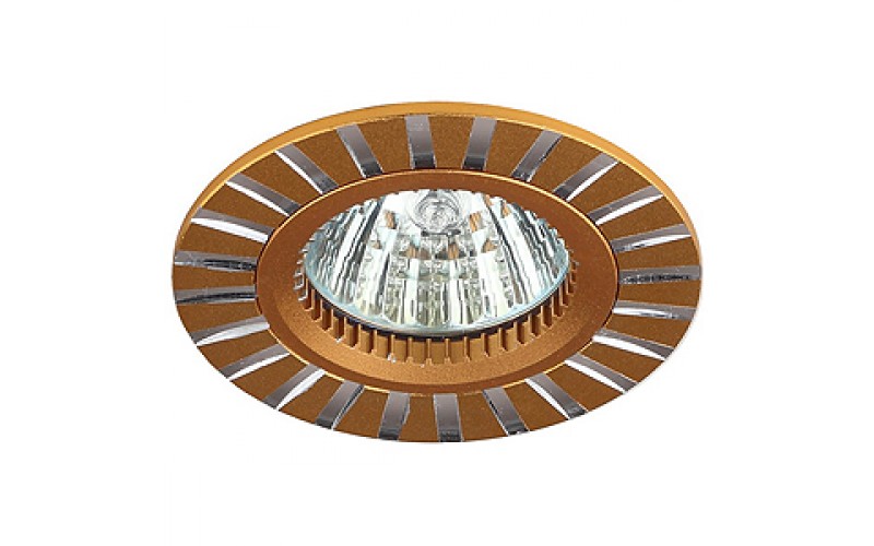 KL30 AL/GD Светильник ЭРА алюминиевый MR16,12V/220V, 50W золото/серебро (10/50/1750)