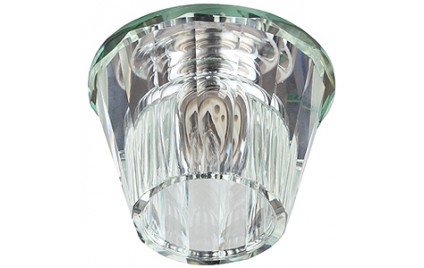 DK43 SL/WH Светильник ЭРА декор «бокал» G9,220V, 40W, зеркальный/прозрачный (30/900)