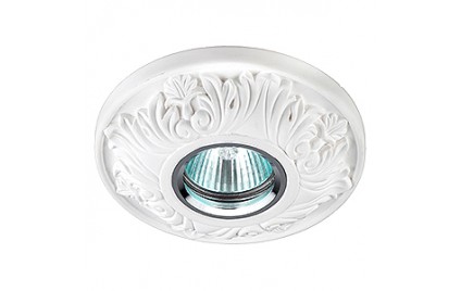 DK G5 Светильник ЭРА декор гипс под покраску MR16,12V/220V, 50W, круглый,белый (24/288)