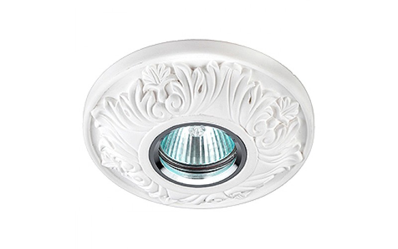 DK G5 Светильник ЭРА декор гипс под покраску MR16,12V/220V, 50W, круглый,белый (24/288)