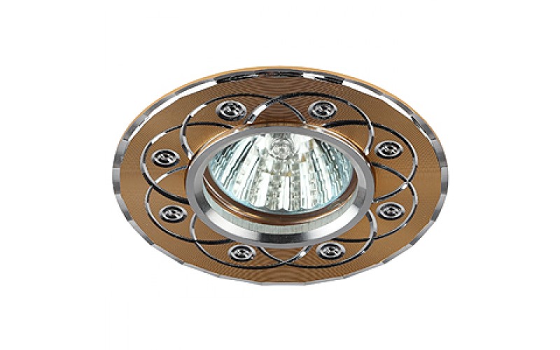 KL40 SL/GD Светильник ЭРА литой «алюминевый » MR16,12V/220V, 50W золото/серебро (4/100/2100)