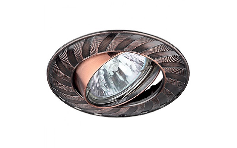 KL7A SC Светильник ЭРА литой пов. «колесо» MR16,12V/220V, 50W медь (100/1400)
