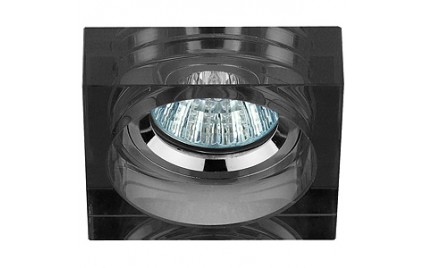 DK37 CH/BK Светильник ЭРА декор квадрат малый «толст.стекло» MR16,12V/220V, 50W, хром/черный (3/30/ DK37 CH/BK Светильник ЭРА декор квадрат малый «толст.стекло» MR16,12V/220V, 50W, хром/черный (3/30/