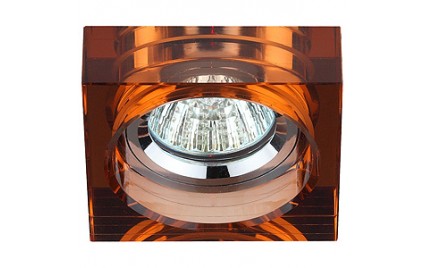 DK37 CH/BR Светильник ЭРА декор квадрат малый «толст.стекло» MR16,12V/220V, 50W, хром/коричневый (3 DK37 CH/BR Светильник ЭРА декор квадрат малый «толст.стекло» MR16,12V/220V, 50W, хром/коричневый (3