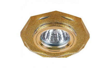 DK5 SHGD Светильник ЭРА декор стекло многогранник MR16,12V/220V, 50W, GU5,3 золотой блеск золото (50 DK5 SHGD Светильник ЭРА декор стекло многогранник MR16,12V/220V, 50W, GU5,3 золотой блеск золото (50