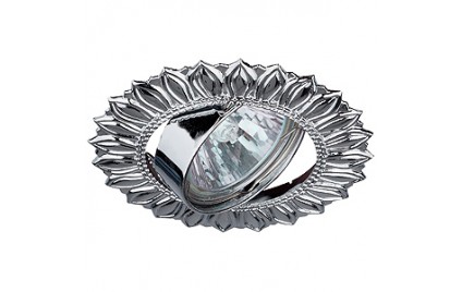 KL13A CH Светильник ЭРА литой пов. «солнышко» MR16,12V/220V, 50W хром (100/2000)