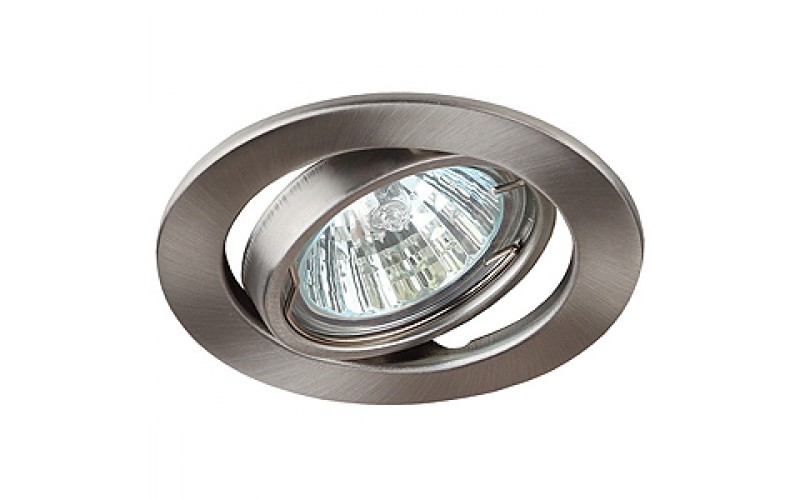 ST2A SN Светильник ЭРА штампованный поворотный MR16,12V/220V, 50W сатин никель (5/100/2100)