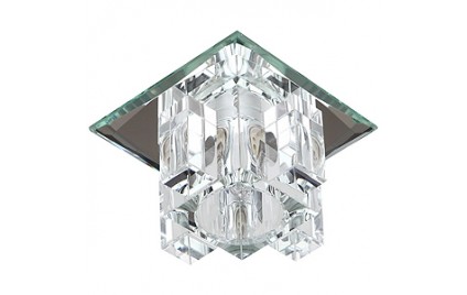 DK2 SL/WH Светильник ЭРА декор «хрустальнй куб с вертик столб.» G9,220V, 40W, зеркальный/прозрачный DK2 SL/WH Светильник ЭРА декор «хрустальнй куб с вертик столб.» G9,220V, 40W, зеркальный/прозрачный