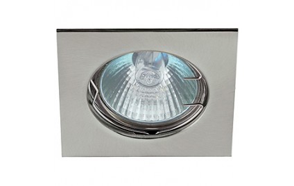 KL2 SN Светильник ЭРА литой квадрат MR16,12V/220V, 50W сатин никель (5/100/1400)