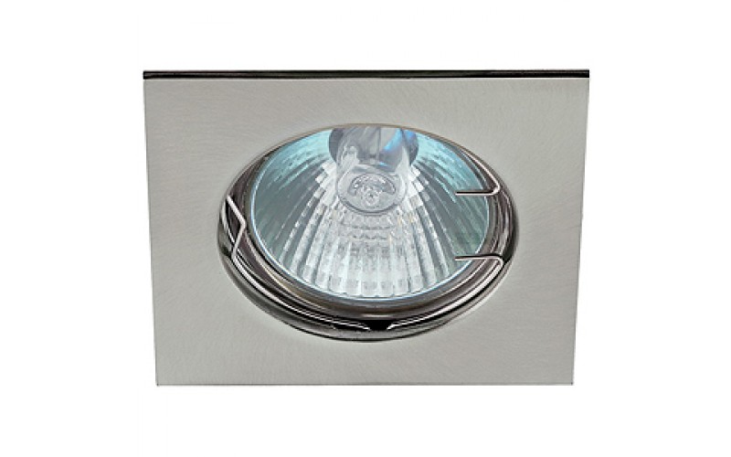 KL2 SN Светильник ЭРА литой квадрат MR16,12V/220V, 50W сатин никель (5/100/1400)
