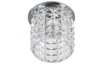 DK59 CH/WH Светильник ЭРА декор «цилиндр. плафон ёжик» G9,220V, 50W, хром/прозрачный (30/720)