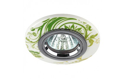 DK62 CH/WH/GR Светильник ЭРА декор керамический «зелёный» MR16,12V/220V, 50W, белый/зелёный/хром (5 DK62 CH/WH/GR Светильник ЭРА декор керамический «зелёный» MR16,12V/220V, 50W, белый/зелёный/хром (5