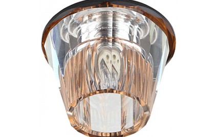 DK43 BR/WH Светильник ЭРА декор «бокал» G9,220V, 40W, коричневый/прозрачный (30/900)