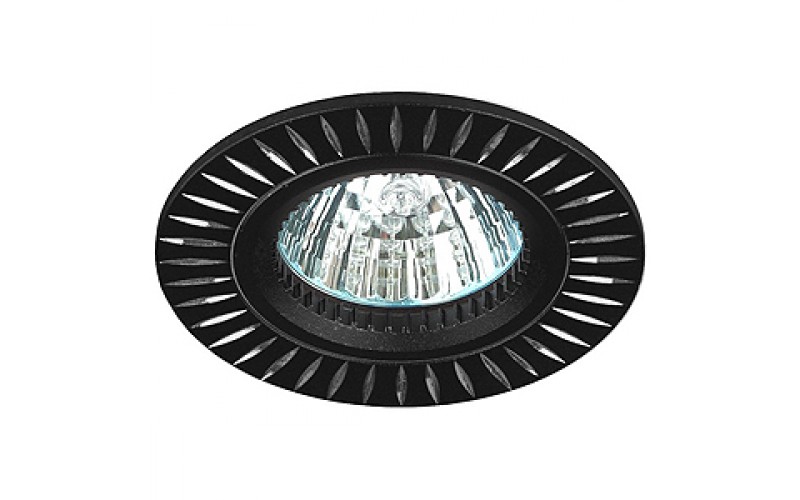 KL31 AL/BK Светильник ЭРА алюминиевый MR16,12V/220V, 50W черный/серебро (10/50)