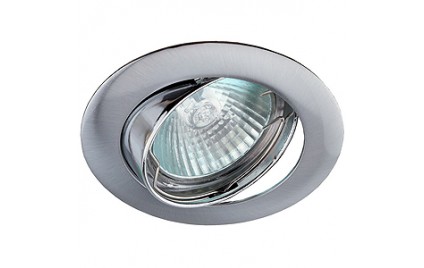 KL1A SN Светильник ЭРА литой простой пов. MR16,12V/220V, 50W сатин никель (5/100/1400)