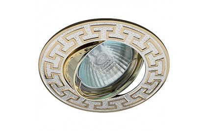 KL28 А S/GD Светильник ЭРА литой пов. «антик Т» MR16,12V/220V, 50W серебро/золото (5/100/1000)
