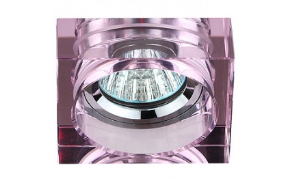 DK37 CH/PK Светильник ЭРА декор квадрат малый «толст.стекло» MR16,12V/220V, 50W, хром/розовый (30) DK37 CH/PK Светильник ЭРА декор квадрат малый «толст.стекло» MR16,12V/220V, 50W, хром/розовый (30)