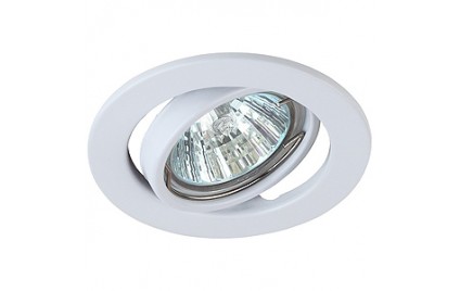 ST2A WH Светильник ЭРА штампованный поворотный MR16,12V/220V, 50W белый (5/100/2100)