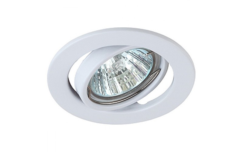 ST2A WH Светильник ЭРА штампованный поворотный MR16,12V/220V, 50W белый (5/100/2100)